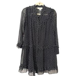 SAINTART Polka Dot Button‎ Down Dress Sz Small